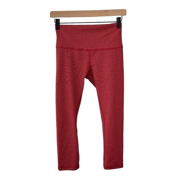 SoulCycle Red Legend Capri Leggings with Soul Star Cropped Stretch Workout Cycle - Picture 1 of 12